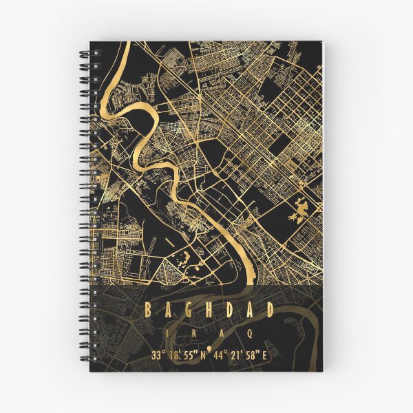 Item preview, Baghdad Map Iraq designed and sold by hatimelhag.