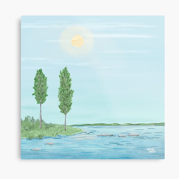 Midnightsun in Lapland - Lapland8seasons Metal Print