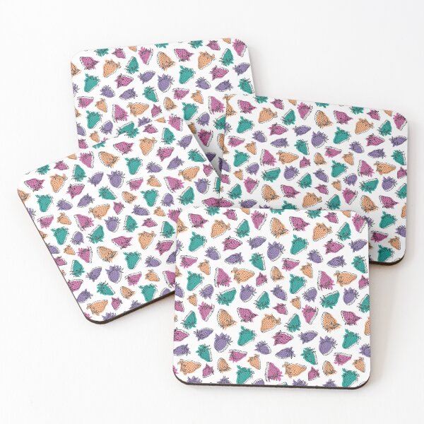 Item preview, Offset effect strawberry field in cotton candy colours designed and sold by Printables Passions.