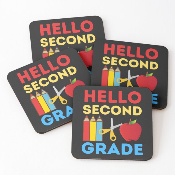 Item preview, Hello second grade school t-shirt design designed and sold by PinkArtDesigns.