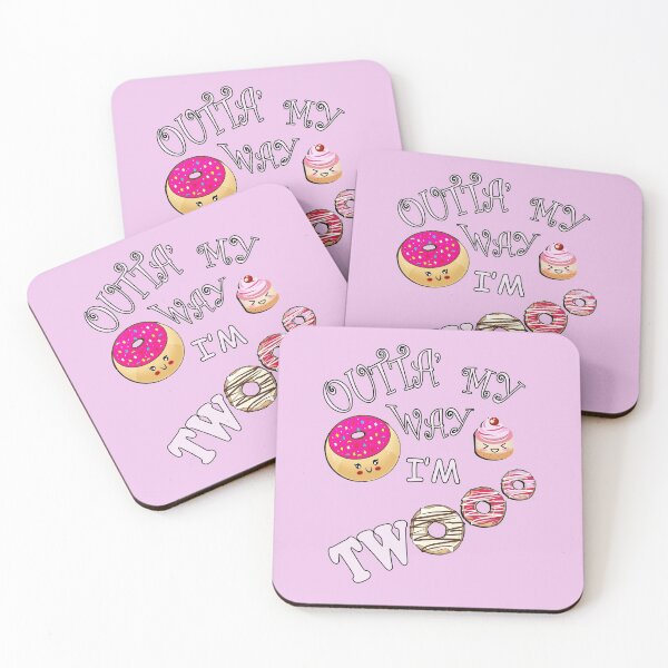 Item preview, Cute Birthday Two Year Old, Outta My Way I'm Twooo Kawaii Donut designed and sold by tamdevo1.