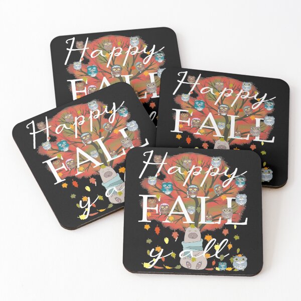 Item preview, Happy Fall Y'All - Owls & Bear Autumn Leaves Thanksgiving designed and sold by r-silver.
