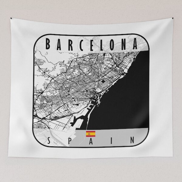 Item preview, Barcelona Map Spain designed and sold by hatimelhag.