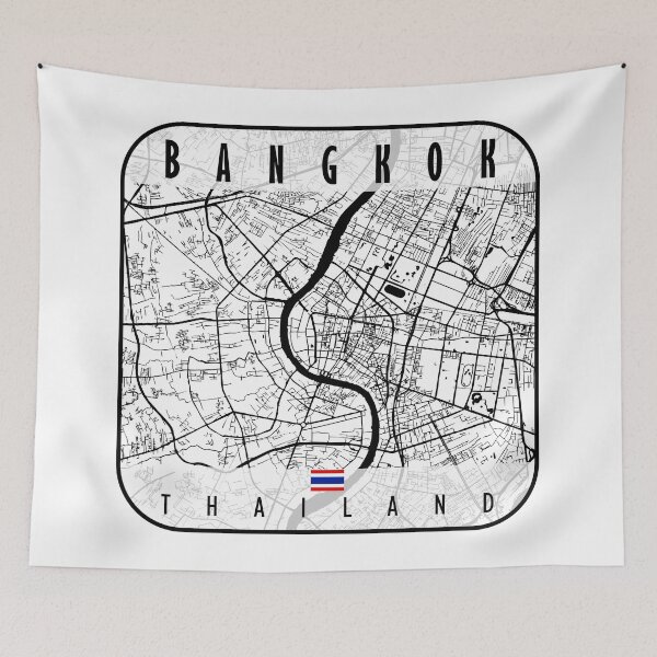 Item preview, Bangkok Map Thailand designed and sold by hatimelhag.