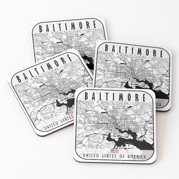 Item preview, Baltimore Map USA designed and sold by hatimelhag.