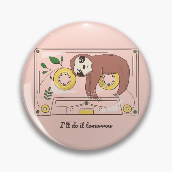 Item preview, Cute Sloth Inside Cassette designed and sold by PlebFashun.