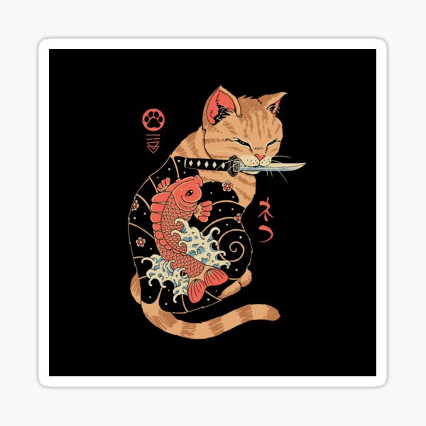Item preview, Carp Tattooed Cat designed and sold by vincenttrinidad.