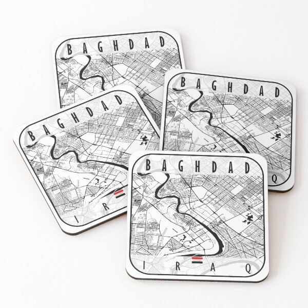 Item preview, Baghdad Map Iraq designed and sold by hatimelhag.