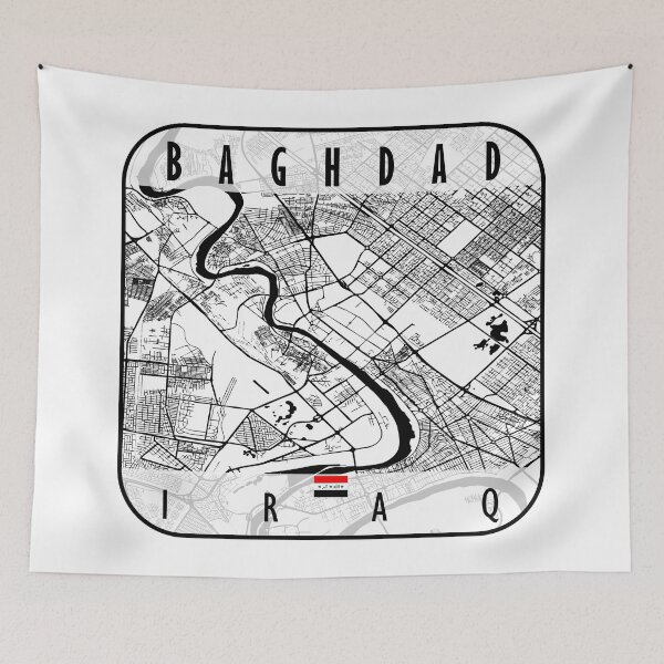 Item preview, Baghdad Map Iraq designed and sold by hatimelhag.
