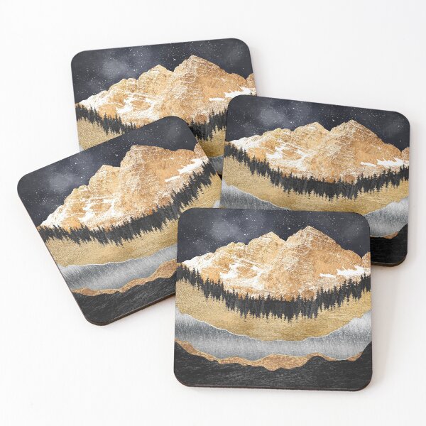 Item preview, Maroon Bells at Night - Colorado - Abstract Texturized Design designed and sold by JackMoreh.