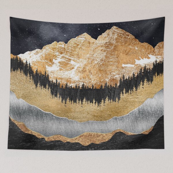Item preview, Maroon Bells at Night - Colorado - Abstract Texturized Design designed and sold by JackMoreh.