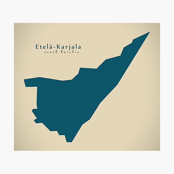 Item preview, Modern Map - Etela-Karjala federal state map Finland FI designed and sold by Ingo Menhard.