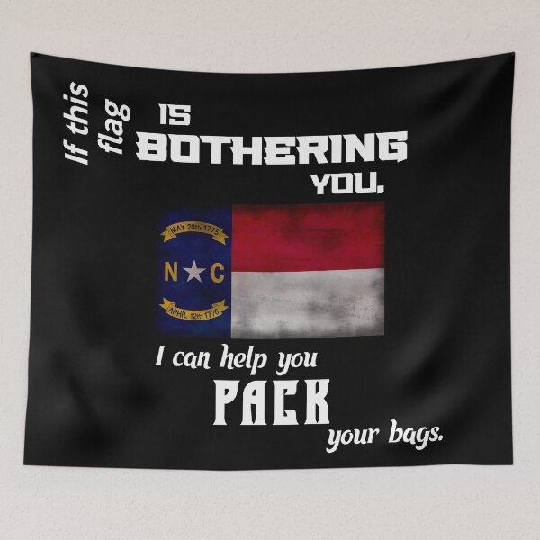 Item preview, North Carolinian flag - pack your bags designed and sold by 2Girls1Shirt.