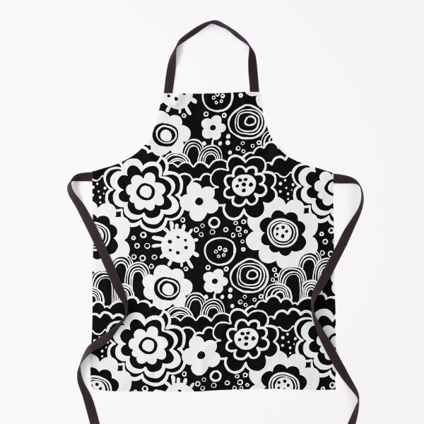 Item preview, Miko flowers, white on black designed and sold by Lillieoandco.