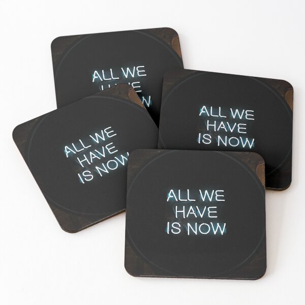 Item preview, All We Have is Now - Black Background With Neon Quote designed and sold by cypher33.