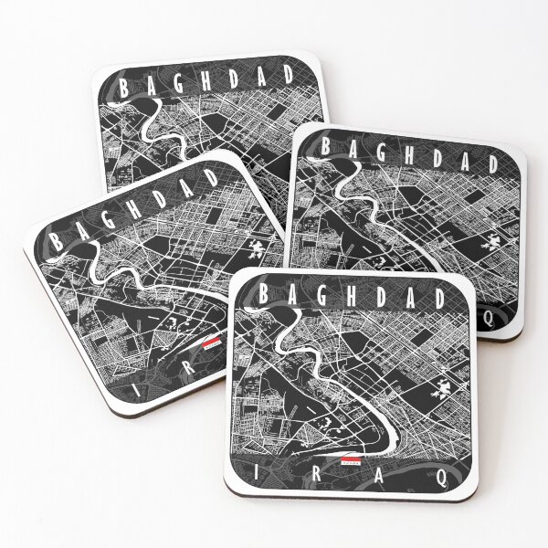 Item preview, Baghdad Map Iraq designed and sold by hatimelhag.