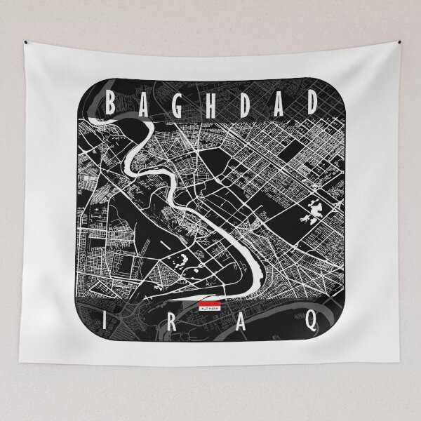 Item preview, Baghdad Map Iraq designed and sold by hatimelhag.
