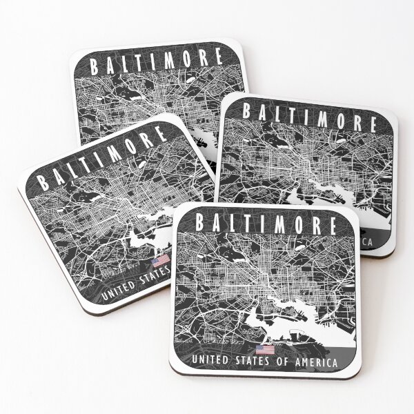 Item preview, Baltimore Map USA designed and sold by hatimelhag.