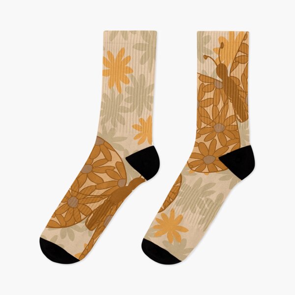 Item preview, Warm Mustard and Caramel Floral Butterflies designed and sold by FrancesPoff.