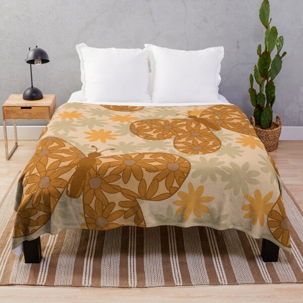 Item preview, Warm Mustard and Caramel Floral Butterflies designed and sold by FrancesPoff.