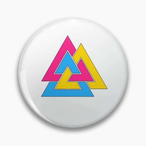 Item preview, Pansexual Viking Valknut designed and sold by hereticbassist.