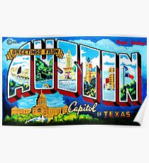 GREETING FROM AUSTIN BY JEFF BREWSTER Poster
