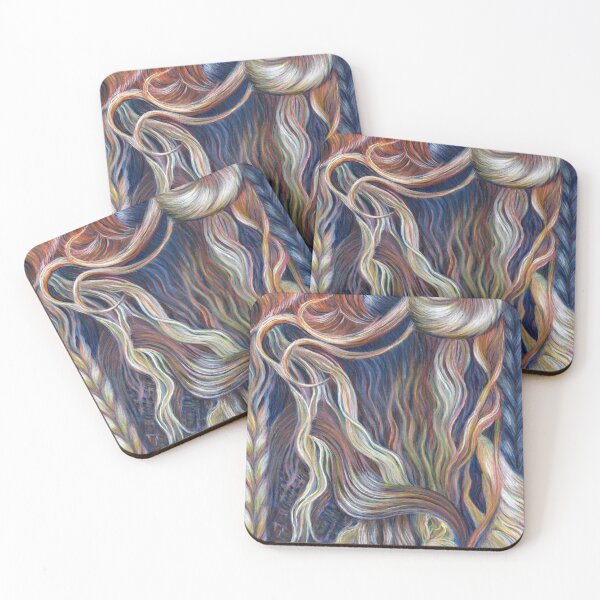 Item preview, Hair collage contemporary painting designed and sold by Marion Yeo.