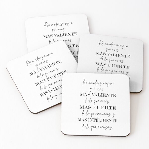 Item preview, Recuerda siempre que eres mas valiente de lo que crees. Cita en español designed and sold by Aryam Quotes.