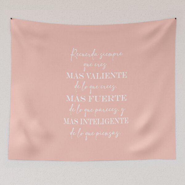 Item preview, Recuerda siempre que eres mas valiente de lo que crees. Cita en español designed and sold by Aryam Quotes.