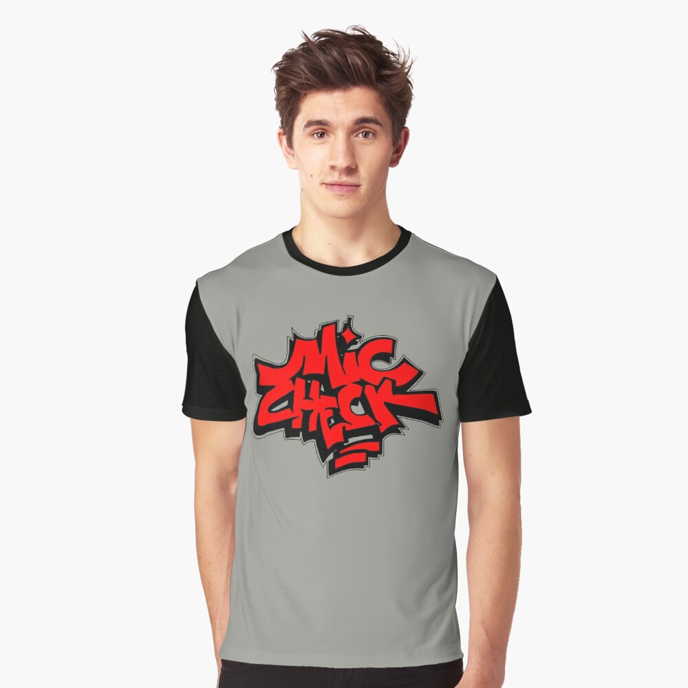 Mic Check (Red)  Graphic T-Shirt