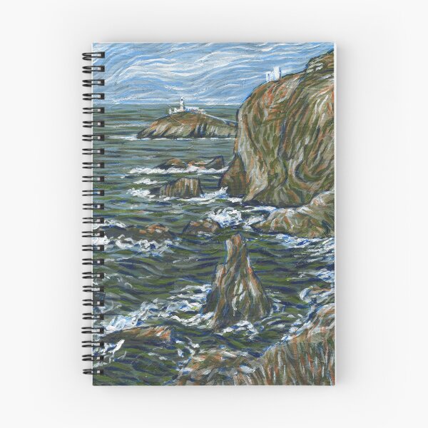 Item preview, View to South Stack lighthouse, Anglesey art painting designed and sold by Marion Yeo.