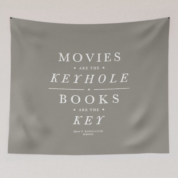 Item preview, Movies Are Keyhole Books Are Key designed and sold by Geek Updated.