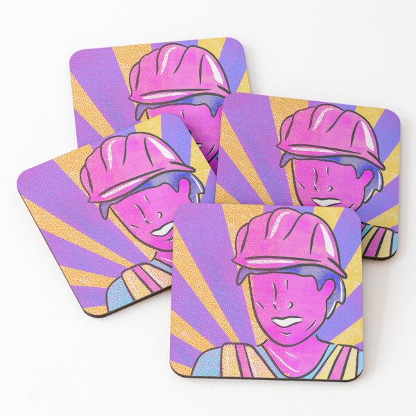 Item preview, Worker building construction pop art designed and sold by Orpaz Harush.