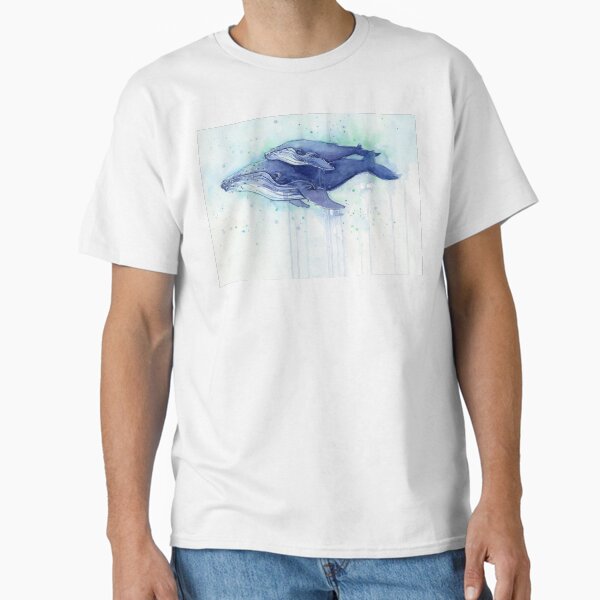 Item preview, Humpback Whale Mom and Baby Painting designed and sold by Olga Shvartsur.