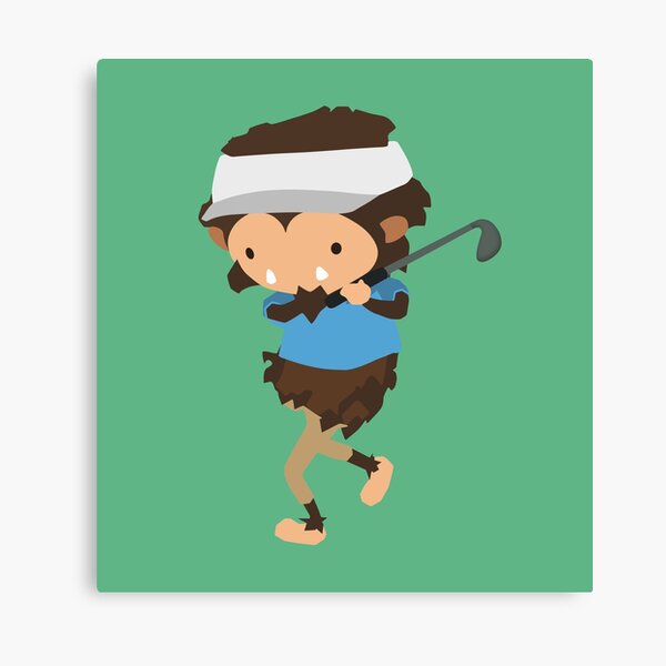 Sneaky Sasquatch bigfoot golf Canvas Print