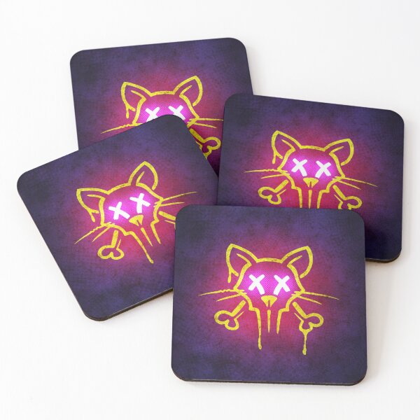 Item preview, Cat Skull Neon Design designed and sold by Syren615.