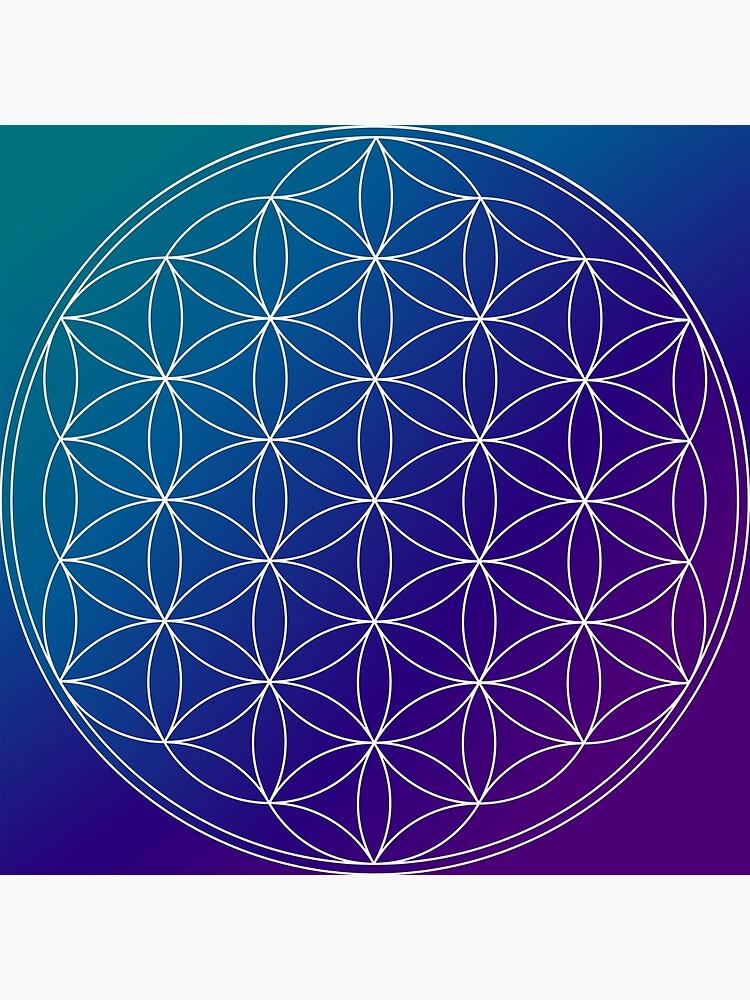 Flower Of Life Sacred Geometry Poster For Sale By GorbeBogre Redbubble   Flat,750x,075,f Pad,750x1000,f8f8f8 