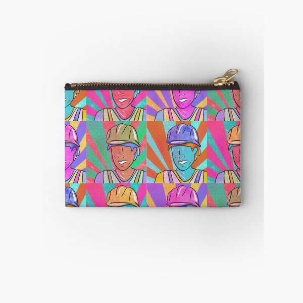 Item preview, Worker building construction civil engineer pattern pop art- 4 pic collage designed and sold by Orpaz Harush.