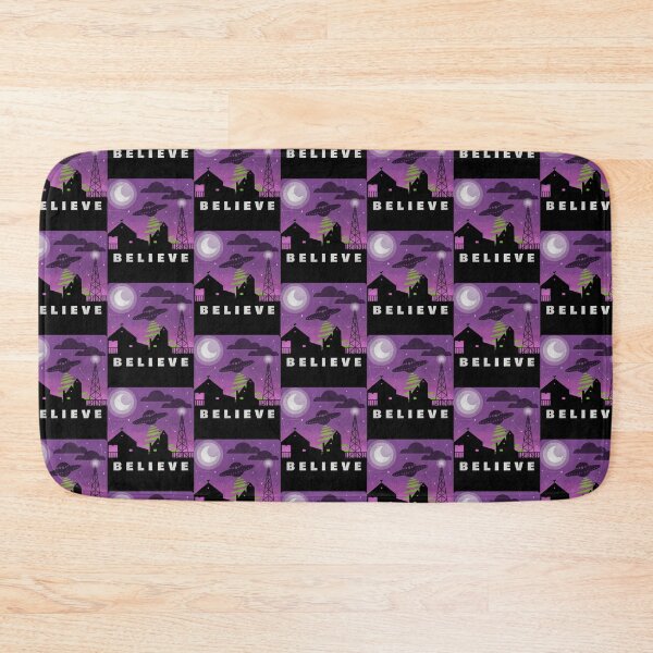 Item preview, Believe in aliens village nightscape designed and sold by ModernTableLegs.