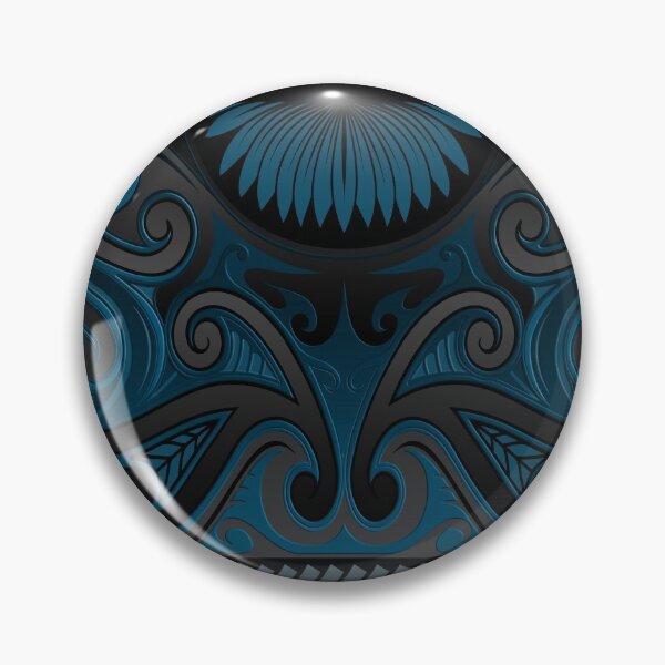 Item preview, Blue Grey Ornate Māori Design, New Zealand designed and sold by Uncommon Cents.