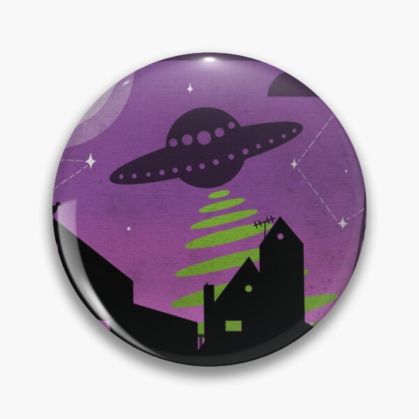 Item preview, Believe in aliens village nightscape designed and sold by ModernTableLegs.