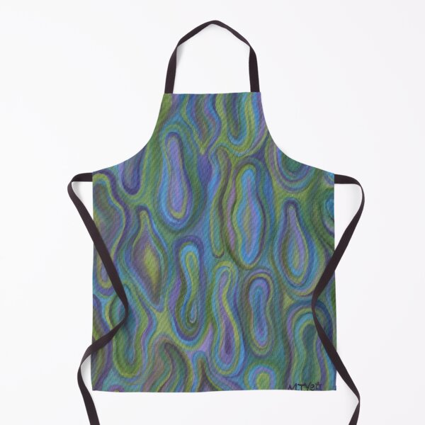 Item preview, Organic cells blue and green abstract painting designed and sold by Marion Yeo.