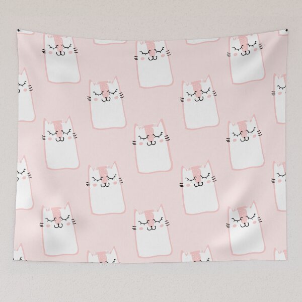Item preview, Pink cat pattern designed and sold by Yellogo.