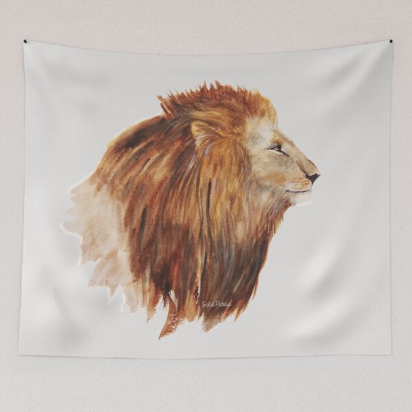 Item preview, Watercolor Lion Side Face designed and sold by SoupSouka.