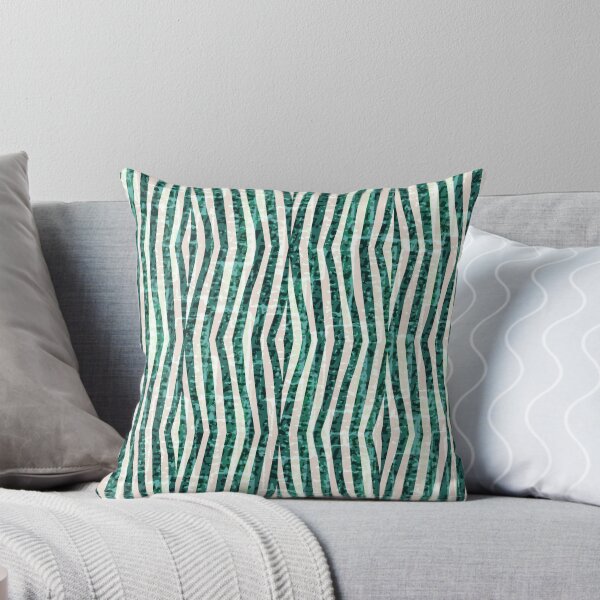 Item preview, Emerald Green Textural Wavy Pinstriped Pattern designed and sold by TextileInstinct.