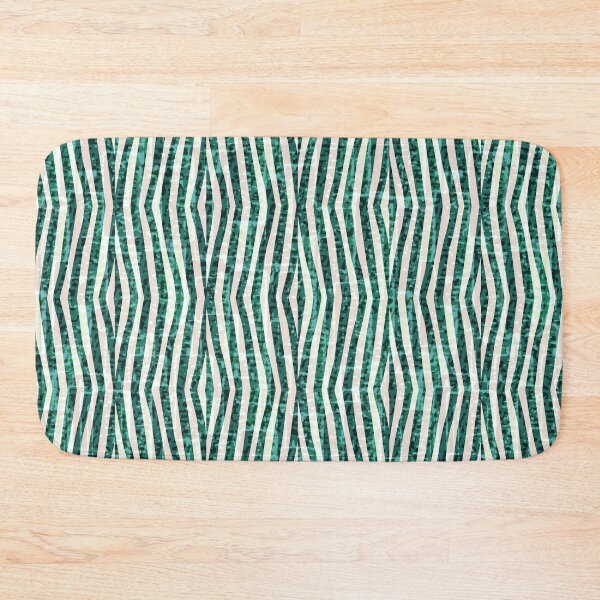 Item preview, Emerald Green Textural Wavy Pinstriped Pattern designed and sold by TextileInstinct.