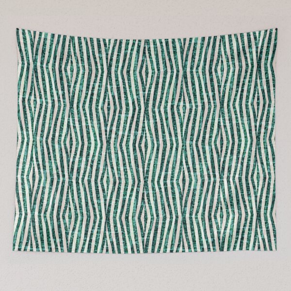 Item preview, Emerald Green Textural Wavy Pinstriped Pattern designed and sold by TextileInstinct.