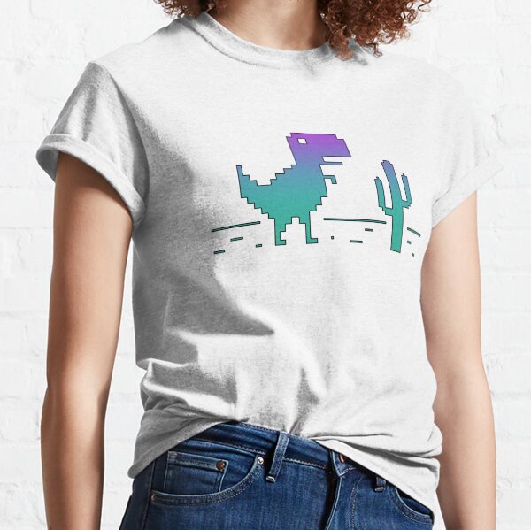 Chrome t-rex t camisa masculina algodão 6xl google chrome dino t