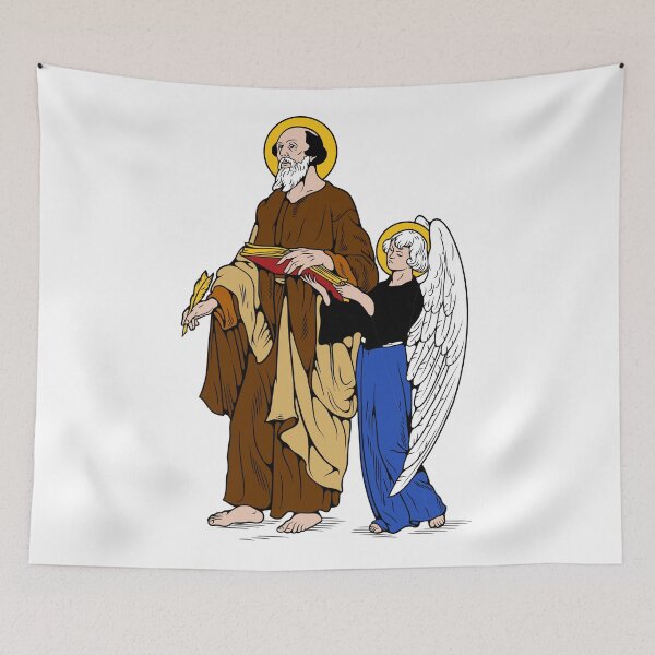 Item preview, ST MATHEW THE APOSTLE WITH ANGEL designed and sold by CatholicSaints.