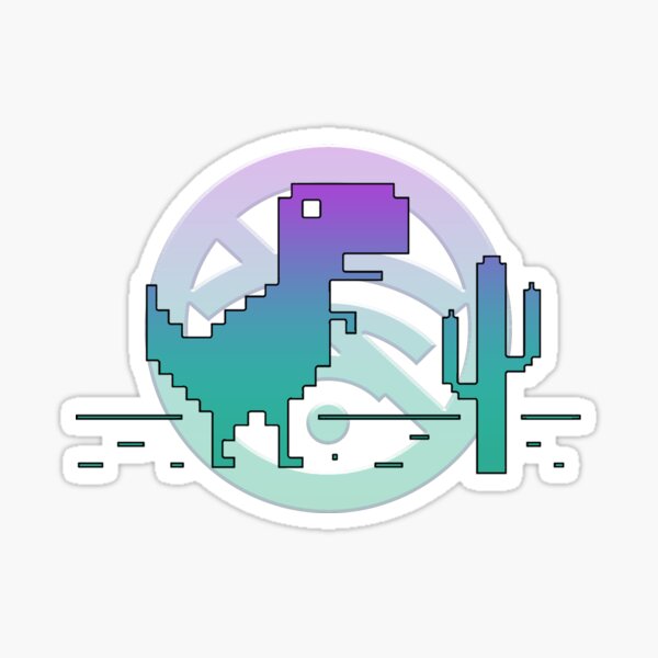 Dino chrome - dinosaur game - no wifi dino - cactus dinochrome - google  chrome - pixel